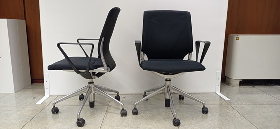 Image 1 of 2x Vitra Meda Chairs design Alberto Meda