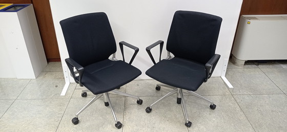 Image 1 of 2x Vitra Meda Chairs design Alberto Meda