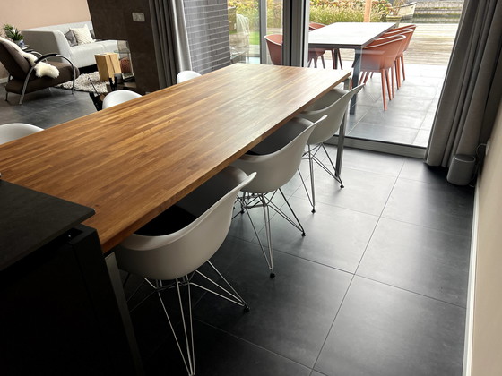 Image 1 of 6x Vitra Eames Dsr Chairs And Dining Table