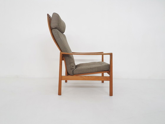 Image 1 of Mid-Century Oak High Back Lounge Chair By Hartmut Lohmeyer For Wilkhahn, Germany 1960'S