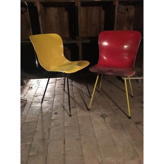 Image 1 of Coppia di sedie vintage in legno di bachelite di Elmar Flototto per Pagholz, 1950