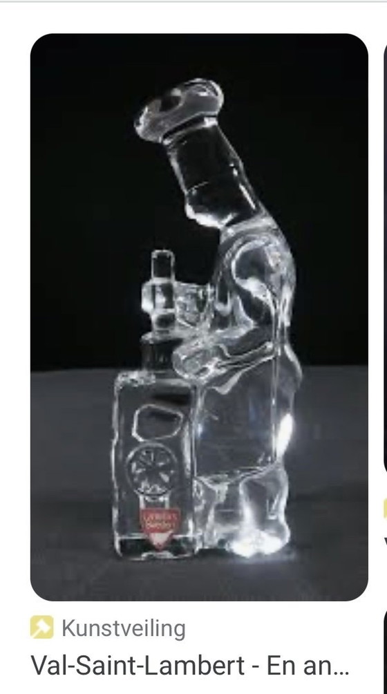 Image 1 of Orrefors Sweden Crystal Figurine - Baker