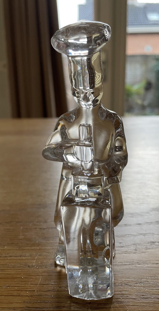 Orrefors Sweden Crystal Figurine - Baker