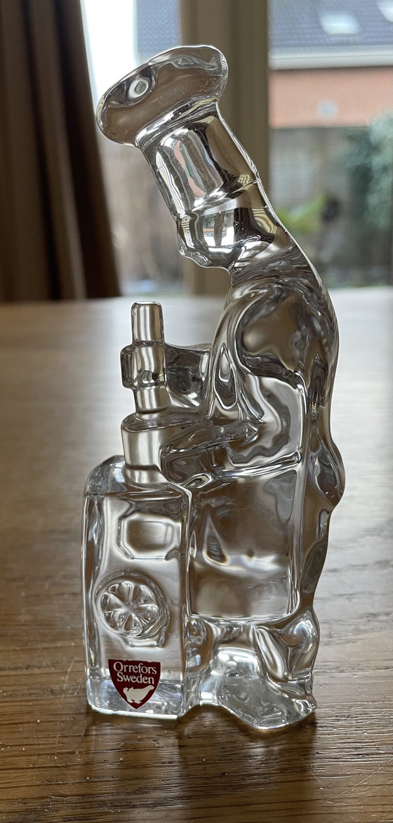 Image 1 of Orrefors Sweden Crystal Figurine - Baker