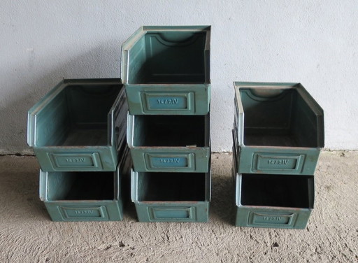 7 Ssi Schäfer Lager-Fix open-fronted storage box Schäfer crate painted steel Loft