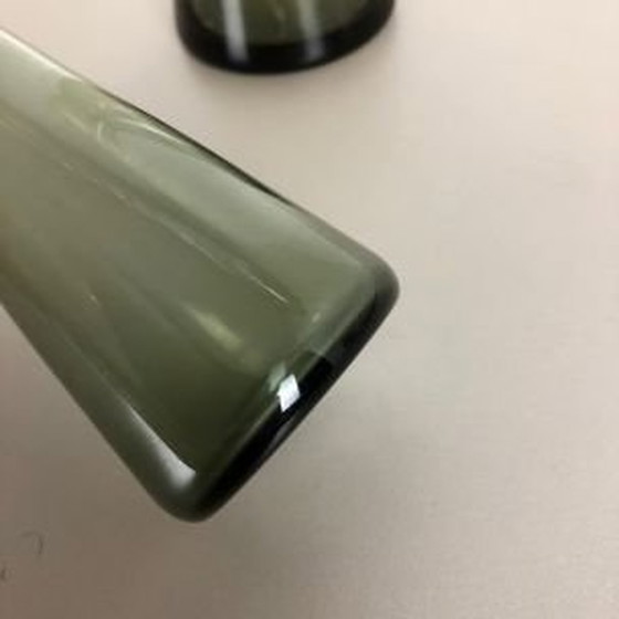 Image 1 of Vintage pair of 2 Turmalin Vases by Wilhelm Wagenfeld for WMF, Germany 1960s