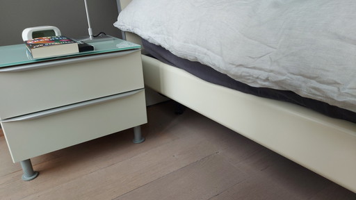 Bed Frame Brand Hülsta And 2 Nightstands