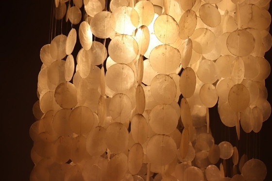 Image 1 of Shell lamp/pearl ceiling lamp of the 80s in the style of Verner Panton