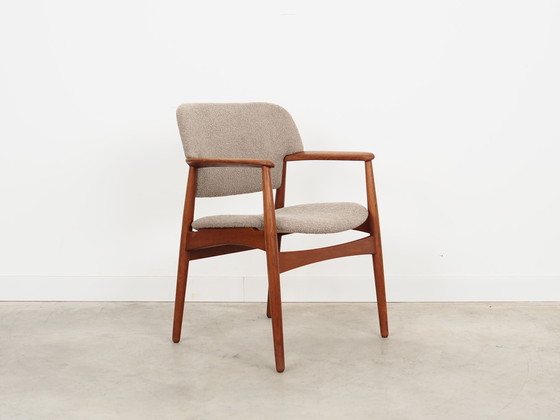 Image 1 of Oak Armchair, Danish Design, 1960S, Designer: Ejner Larsen & Aksel Bender Madsen, Production: Fritz Hansen