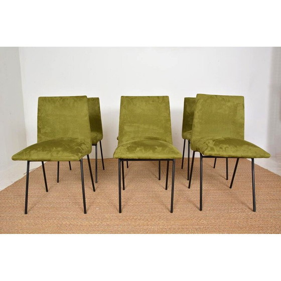Image 1 of Set of 6 vintage chairs CM145 by Paulin, 1954s
