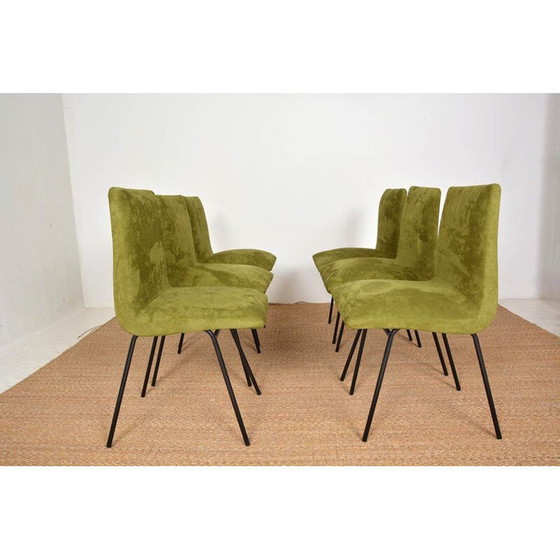 Image 1 of Set of 6 vintage chairs CM145 by Paulin, 1954s
