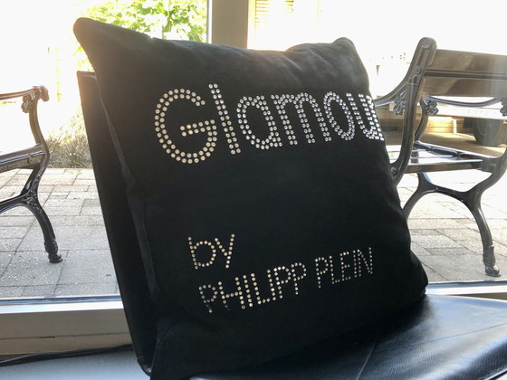 Image 1 of Glamour Cushion Swarovski Crystals From Philipp Plein 70 X 70 Cm