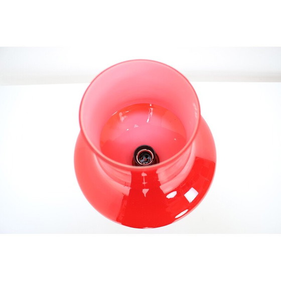 Image 1 of Lampada da tavolo vintage in vetro rosso di Stepan Tabera per Opp Jihlava, Cecoslovacchia 1970