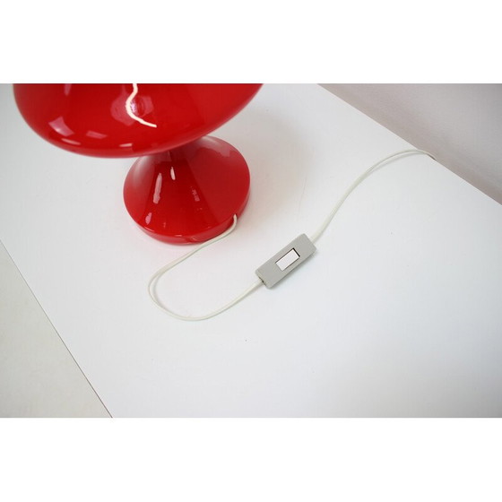 Image 1 of Lampada da tavolo vintage in vetro rosso di Stepan Tabera per Opp Jihlava, Cecoslovacchia 1970