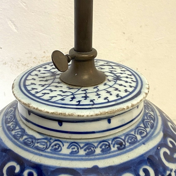 Image 1 of Chinese Porcelain Wooden Lamp Stand