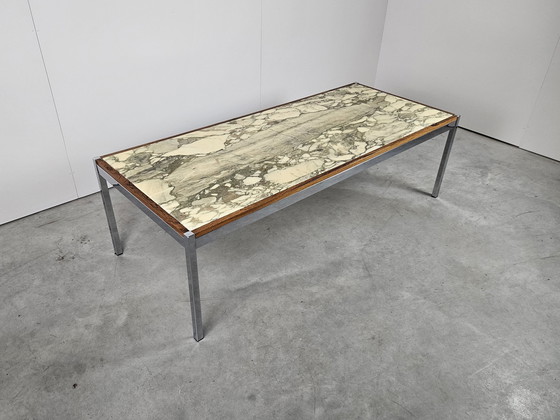 Image 1 of Vintage Coffee Table Marble, Chrome, Rosewood