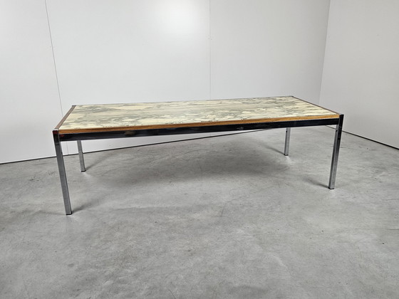 Image 1 of Vintage Coffee Table Marble, Chrome, Rosewood