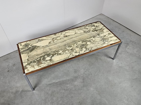 Image 1 of Vintage Coffee Table Marble, Chrome, Rosewood