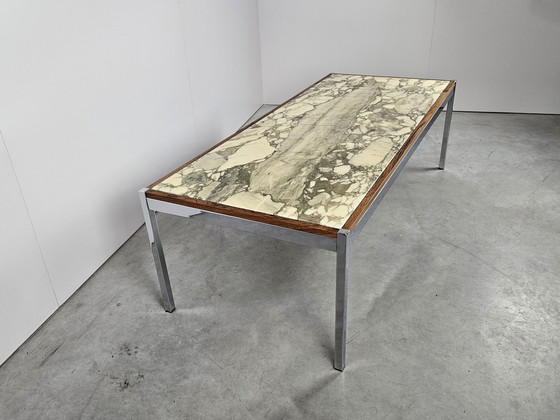 Image 1 of Vintage Coffee Table Marble, Chrome, Rosewood