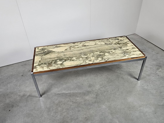 Image 1 of Vintage Coffee Table Marble, Chrome, Rosewood