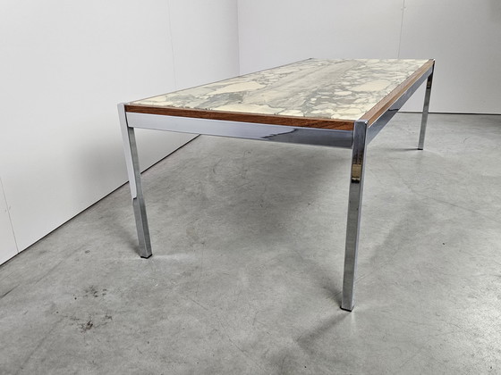 Image 1 of Vintage Coffee Table Marble, Chrome, Rosewood