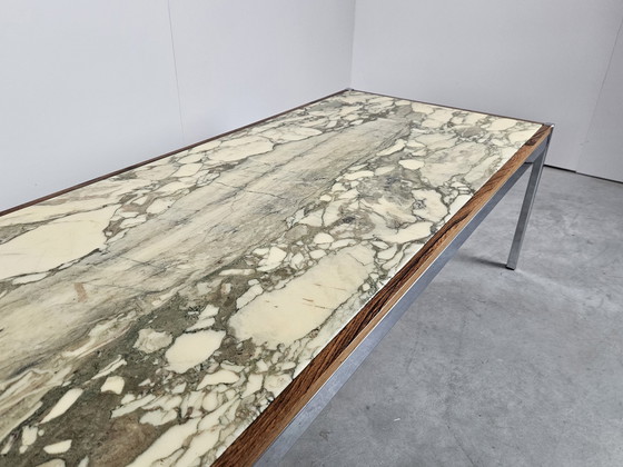 Image 1 of Vintage Coffee Table Marble, Chrome, Rosewood