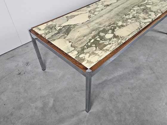 Image 1 of Vintage Coffee Table Marble, Chrome, Rosewood