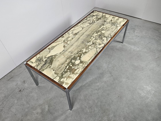 Image 1 of Vintage Coffee Table Marble, Chrome, Rosewood