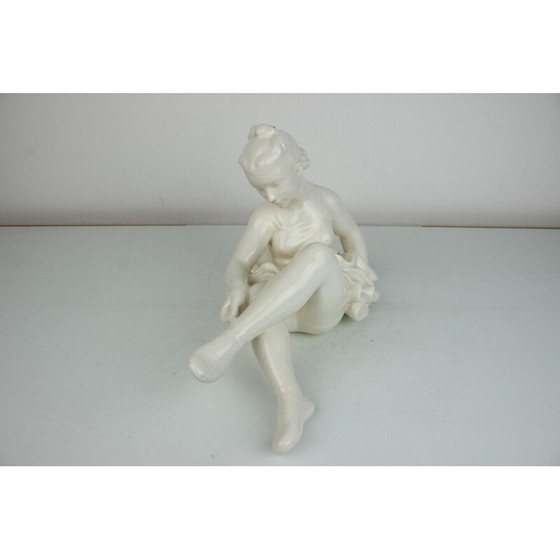 Image 1 of Vintage porcelain "ballerina" statue, Czechoslovakia 1962
