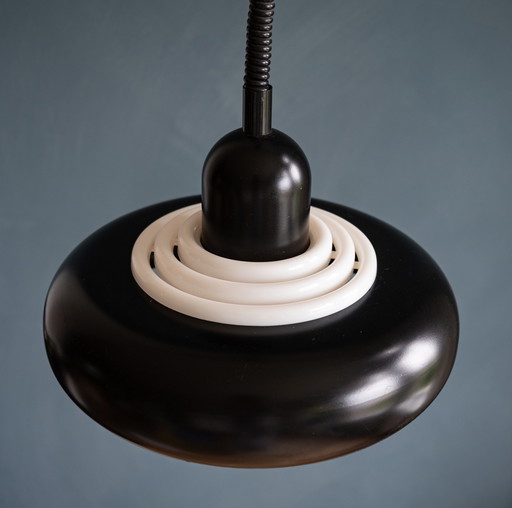 Lampe suspendue rétro noire par Knud Christensen