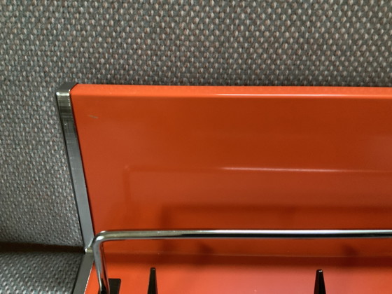 Image 1 of Brabantia Orange and Chrome Metal Towel Rack