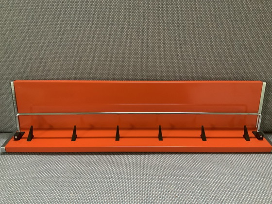 Image 1 of Brabantia Orange and Chrome Metal Towel Rack