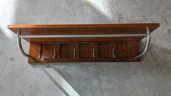 Image 1 of Vintage coat rack with hat shelf