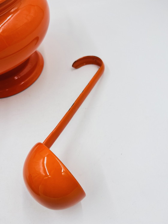 Image 1 of Orange Soup tureen and ladle