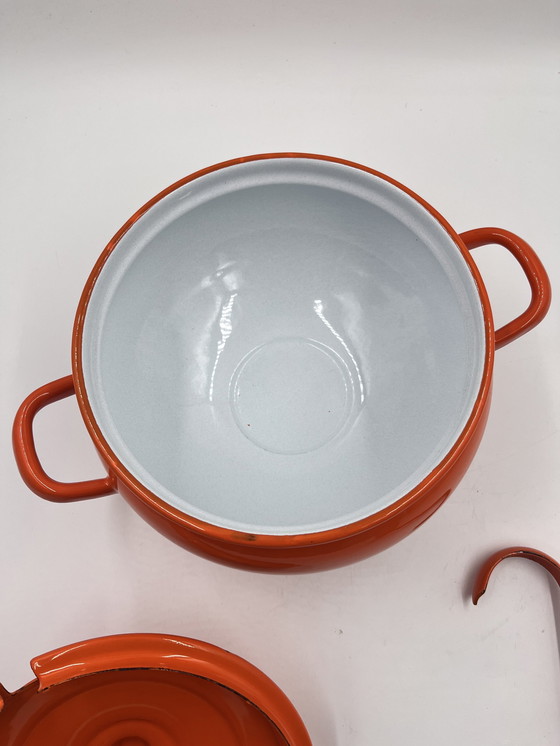 Image 1 of Orange Soup tureen and ladle