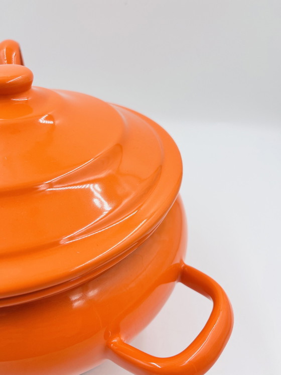 Image 1 of Orange Soup tureen and ladle