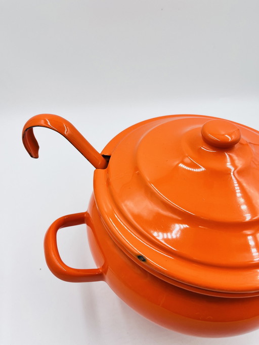 Orange Soup tureen and ladle