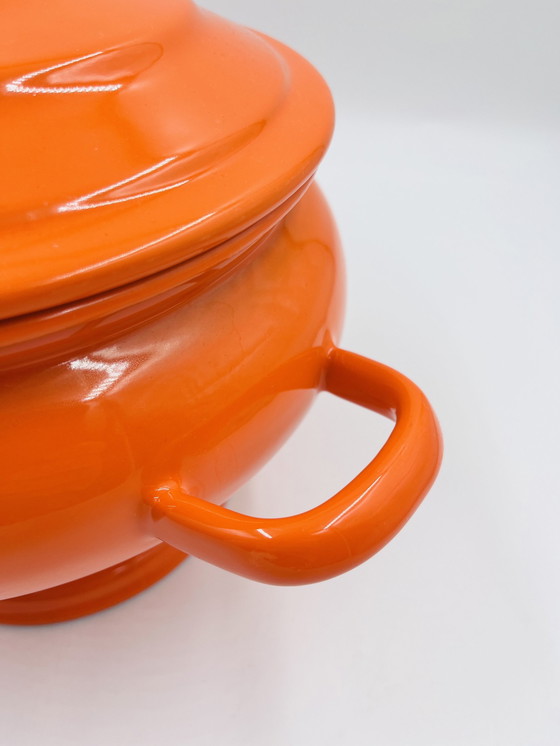 Image 1 of Orange Soup tureen and ladle