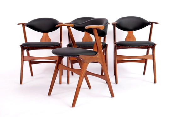 Image 1 of AWA Dining Table Chairs by Louis Van Teeffelen