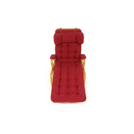 Image 1 of Vintage "Fenix" armchair in beechwood and fabric by Sam Larsson for Dux, Sweden 1970s