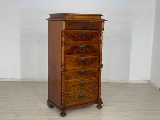 Wilhelminian style secretary chest of drawers antique office cabinet