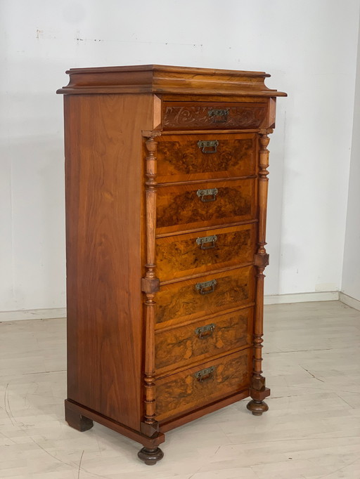 Wilhelminian style secretary chest of drawers antique office cabinet