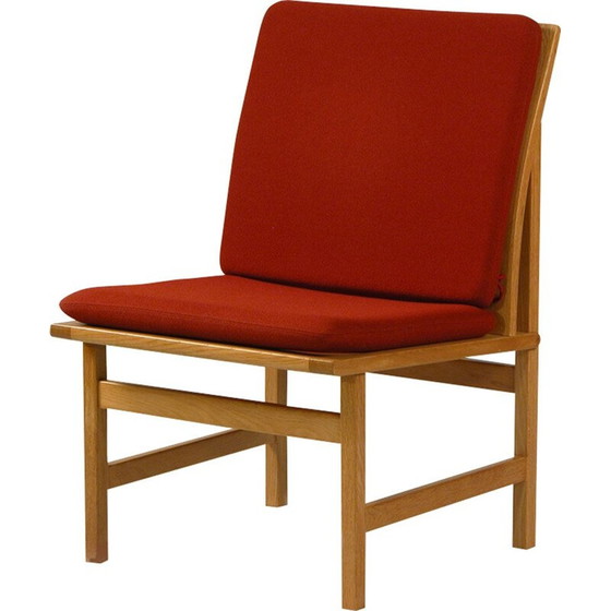 Image 1 of Set of 4 vintage red armchairs by Borge Mogensen for Frederica Stolefabrik, 1960