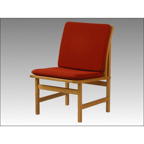 Image 1 of Set of 4 vintage red armchairs by Borge Mogensen for Frederica Stolefabrik, 1960