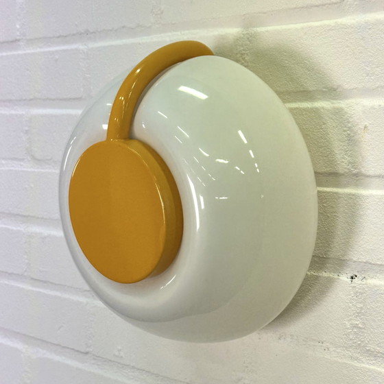 Image 1 of Yellow Wall Lamp Model 1197 By Martinelli Luce By Elio Martinelli