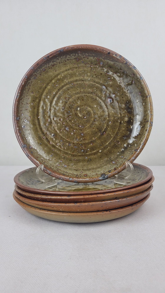 Image 1 of 5x Flat Stoneware Plates Pyrité