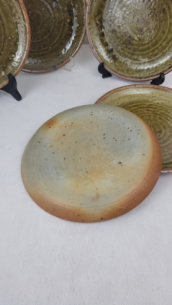 Image 1 of 5x Flat Stoneware Plates Pyrité