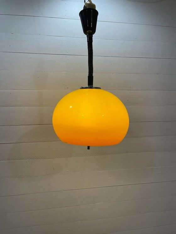 Image 1 of Italian Meblo pendant lamp - milk glass