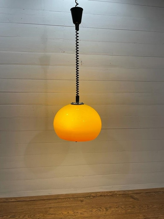 Image 1 of Italian Meblo pendant lamp - milk glass