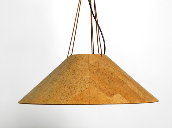 Image 1 of Very Rare Large 1970S Cork Ceiling Lamp By M-Design | Design By Willhelm Zanoth And Ingo Maurer